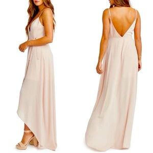 NWT Show Me Your MuMu Mariah Wrap Dress‎ Blush Pink L Formal Bridesmaid Wedding